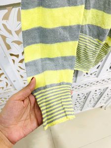 Imported Striped Open Cardigan C
