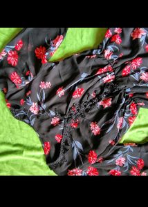 Korean Black Top And Blac Dress