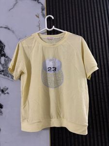 pastel Yellow T-shirt Top