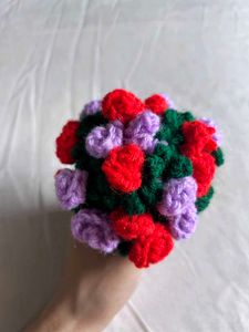 Crochet Floral Bouquet Coaster