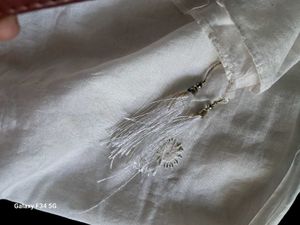 White Cotton Blend Scarf/Dupatta with designs
