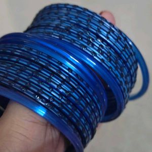 Vintage Blue Sparkle Bangles