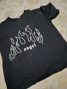 Black 'Angel' Graphic Tee