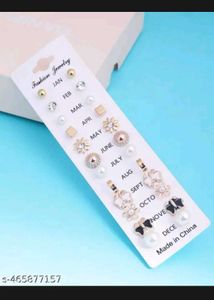 Girls Earnings (pack of 12 pairs)