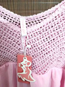 Pink Crochet Detail Top ✨💓