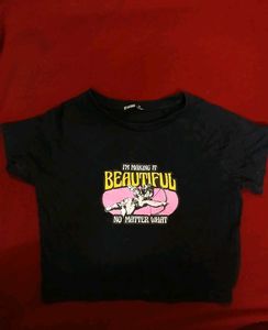 Graphic Print Crop Top