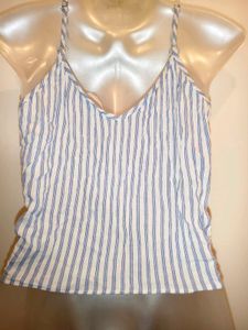 Size S H&amp;M Striped Tie-Front Tank Top