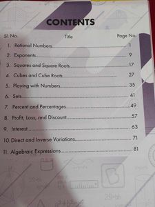Class 8 ICSE Math Vol 1