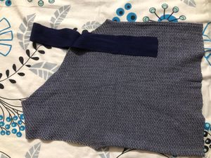 Blue One Shoulder Top