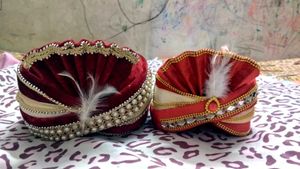 Men's Wedding Turban with sarbala pagdi
