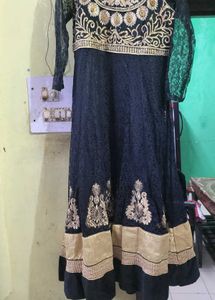 Elegant Ethnic  black Anarkali kurti