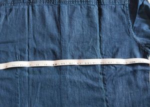 Mandarine Collar Denim Shirt