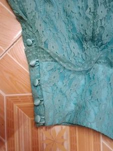 Y2K Blue Lace Mini Skirt Fairycore Coquette