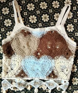 Crochet Patchwork Crop Top