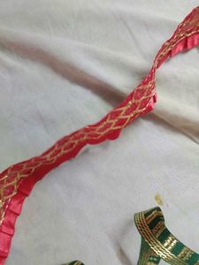 Red &amp; Gold Embellished Trim