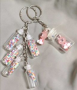 Cute Confetti &amp; Teddy Keychain