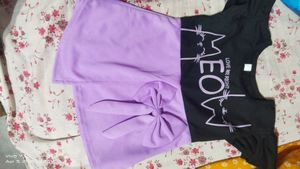 black and purple frock