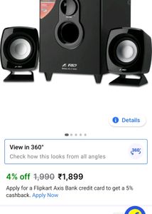 F&amp;D 203G 11W Portable Laptop/Desktop Speakers 🔊 🎶 High Quality . 1 Big speaker &amp; 2 subwoofers (Perfect Condition)