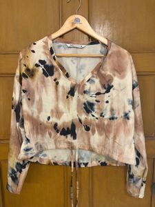 Zara Printed Satin Top