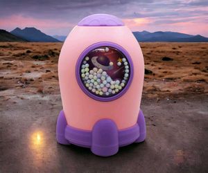 Gulak 1 Pcs Space Theme Rocket Shape Gullak Money
