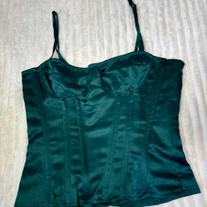 Emerald Green Corset Top