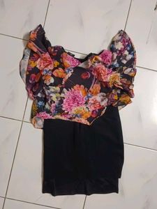 Black Top , Body Con Model( White Frock Free)