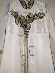 White Anarkali Set Of 3