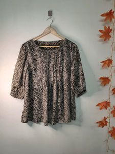 Animal Print Transperant Tops For Women