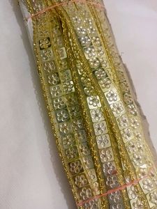 New 9 Metr Nalki Golden Lace