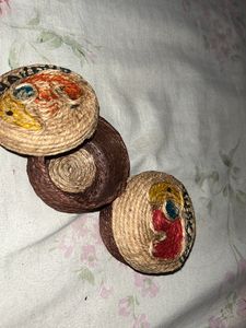 Small Cute Thailand Storage Boxes Made Of Jute Set Of 2