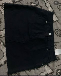 Black Denim Skirt