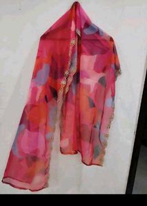 Beautiful Suit With Organza Dupatta