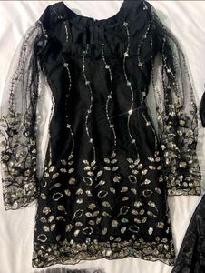Black Sharara Set