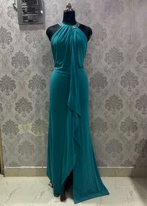 Elegant Teal Evening Gown