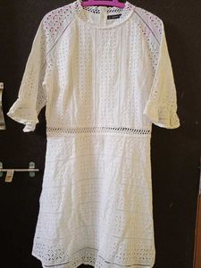 Cute White Broderie Anglaise Dress