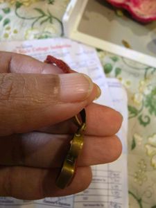 Natural Yellow Sapphire and Coral Pendant