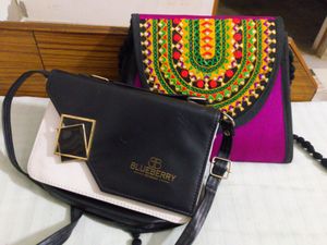 🩵 BANARASHI SILK LEHGA+2 FREE SLING BAGS💙