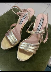 Zara Gold Heels