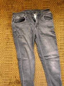 Grey Wash Denim Jeans Zudio Mens