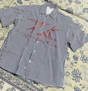 Striped Short Sleeve Button-Down