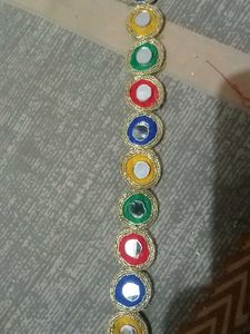 Colorful Mirror Embellished Trim