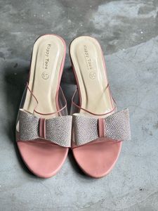 Cute Pink Bow Heels