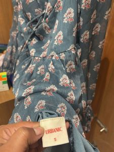 Blue Floral Mini Dress