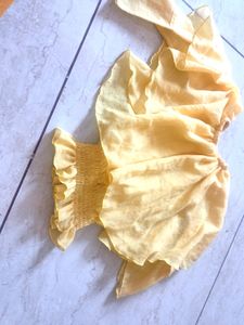 Cute Frock And Dhoti Dress For A Girl