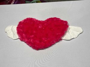 Pink Fuzzy Heart Eye Mask