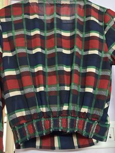 Plaid Wrap style Top