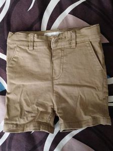 Mango Kids Khakhi Green Shorts