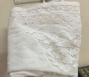 White Handcrafted Lace Dupatta