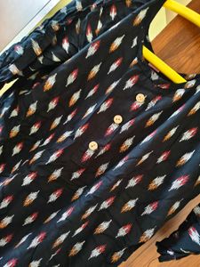 Red &amp; White Print Kurti