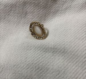 Gold-Plated Artificial Stones Studded Ring